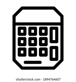 calculator icon or logo isolated sign symbol vector illustration - high quality black style vector icons
