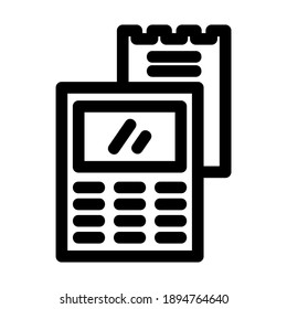 calculator icon or logo isolated sign symbol vector illustration - high quality black style vector icons
