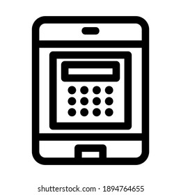 calculator icon or logo isolated sign symbol vector illustration - high quality black style vector icons
