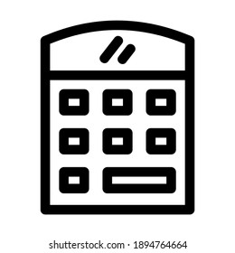 calculator icon or logo isolated sign symbol vector illustration - high quality black style vector icons
