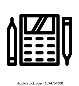 calculator icon or logo isolated sign symbol vector illustration - high quality black style vector icons

