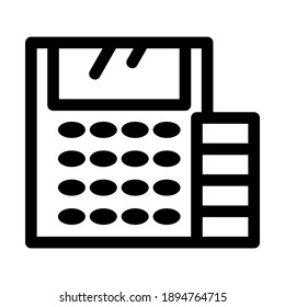 calculator icon or logo isolated sign symbol vector illustration - high quality black style vector icons
