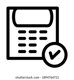calculator icon or logo isolated sign symbol vector illustration - high quality black style vector icons
