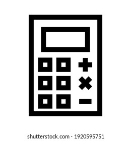 icono de cálculo o logotipo símbolo de signo aislado ilustración vectorial - iconos vectoriales de estilo negro de alta calidad
