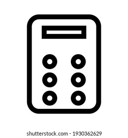 calculator icon or logo isolated sign symbol vector illustration - high quality black style vector icons
