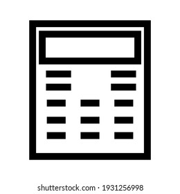 calculator icon or logo isolated sign symbol vector illustration - high quality black style vector icons
