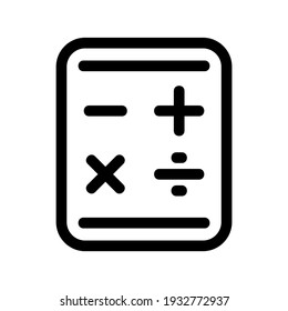 calculator icon or logo isolated sign symbol vector illustration - high quality black style vector icons

