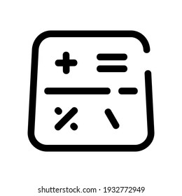 calculator icon or logo isolated sign symbol vector illustration - high quality black style vector icons
