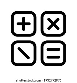 calculator icon or logo isolated sign symbol vector illustration - high quality black style vector icons
