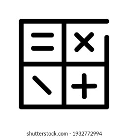 calculator icon or logo isolated sign symbol vector illustration - high quality black style vector icons
