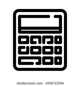icono de cálculo o logotipo símbolo de signo aislado ilustración vectorial - iconos vectoriales de estilo negro de alta calidad

