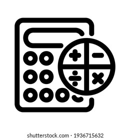 calculator icon or logo isolated sign symbol vector illustration - high quality black style vector icons
