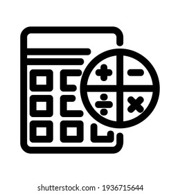 calculator icon or logo isolated sign symbol vector illustration - high quality black style vector icons
