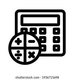 calculator icon or logo isolated sign symbol vector illustration - high quality black style vector icons
