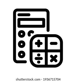 calculator icon or logo isolated sign symbol vector illustration - high quality black style vector icons

