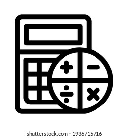 calculator icon or logo isolated sign symbol vector illustration - high quality black style vector icons
