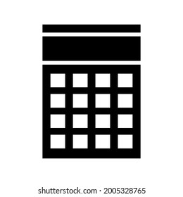 calculator icon or logo isolated sign symbol vector illustration - high quality black style vector icons
