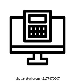 calculator icon or logo isolated sign symbol vector illustration - high quality black style vector icons
