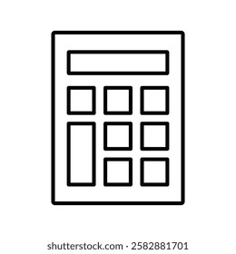 Calculator icon logo sign set vector outline