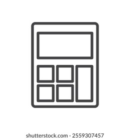 Calculator icon Logo symbol outline set