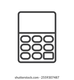 Calculator icon Logo symbol outline set