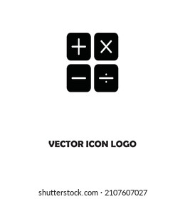 Icono de la calculadora, ilustración del vector del logotipo