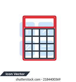 calculator icon logo vector illustration. finances symbol template for graphic and web design collection