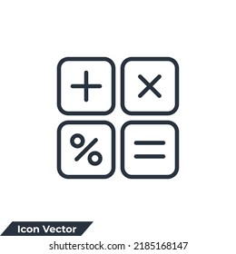calculator icon logo vector illustration. finances symbol template for graphic and web design collection