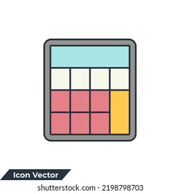 calculator icon logo vector illustration. calculator symbol template for graphic and web design collection