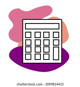 calculator icon logo vector pink