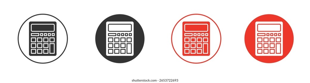 Ícone de calculadora para logotipo, símbolo de sinal de vetor para design
