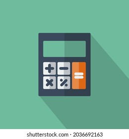 calculator icon with long shadow