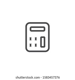 Calculator icon. Math education symbol. Logo design element