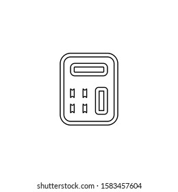 Calculator icon. Math education symbol. Logo design element