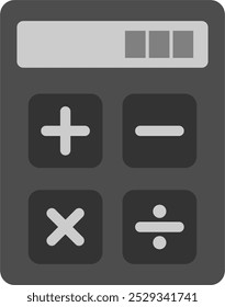 Calculator icon. Calculator with math sign buttons.