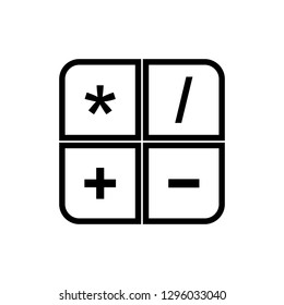 Calculator icon, Math icon. Sign design