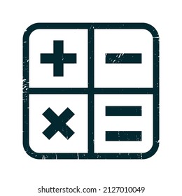 Calculator icon. Math sign, vector illustration