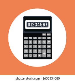 calculator icon mathematics illustration flat design