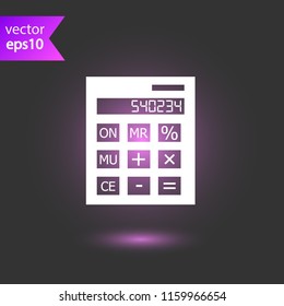Calculator icon. Mathematics calculator sign. EPS 10 flat symbol
