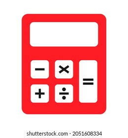 Calculator icon, mathematics web button vector illustration. Internet website finance technology design .