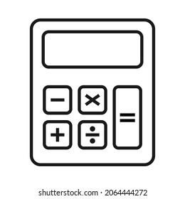 Rechner-Symbol, mathematische Web-Button Vektorgrafik. Internet Website Finance Technology Design .