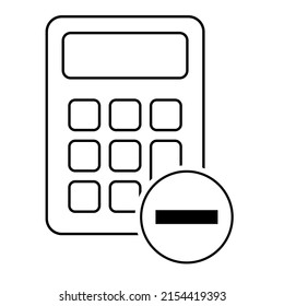 Icono de calculadora, ilustración vectorial de botón web de matemáticas. Diseño de tecnología de financiamiento de sitios web de Internet .