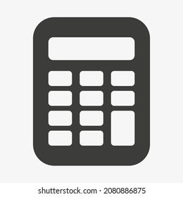 Icono de calculadora. Signo vectorial matemático aislado en fondo blanco.