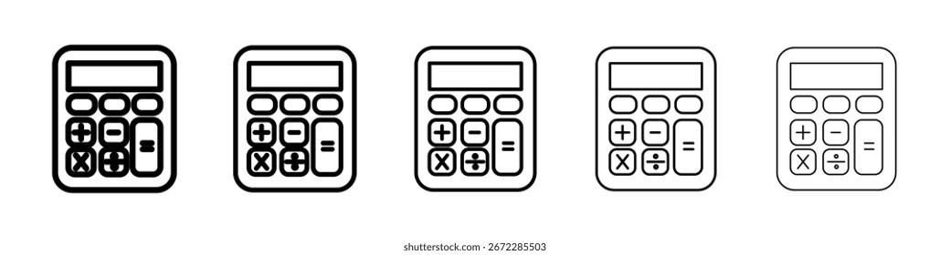 Calculator icon for mobile concept and web design.