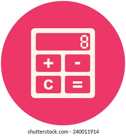 Calculator icon, modern flat design