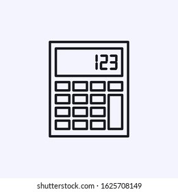 Calculator icon with numbers on the screen