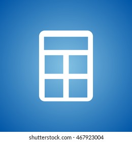 Calculator Icon on blue color.