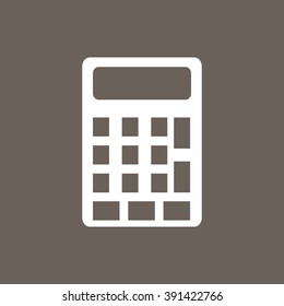 Calculator Icon on Dark Gray Color. Eps-10.