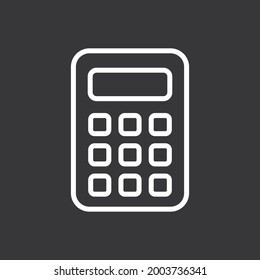 calculator icon on grey background