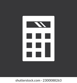 Calculator icon on grey background